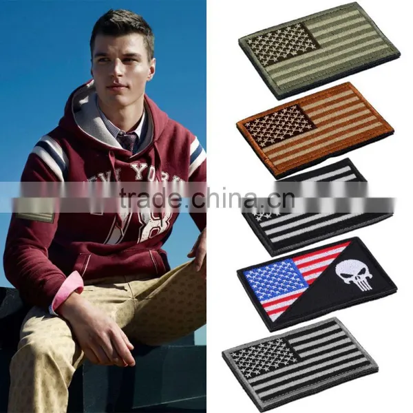 Hot Sale America Flag Embroidery Double Faced Cloth Epaulette Armband Badge Army Tactical Patches 2015 Fashion photo-2