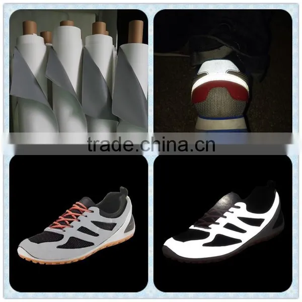 Colorful PU Coated Reflective Leather With Non-woven for Shoes photo-4