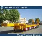 Heavy Duty Tri - Axle 80 Tons Gooseneck Low Bed Trailer for Construction Machinery