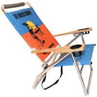 Favoroutdoor High Seat Aluminum Beach Chair With Wood Arms
