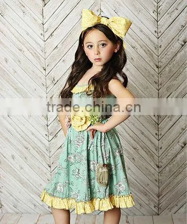 2017 Mustard Pie Remake Girls Dress Summer Kids Clothing photo-4