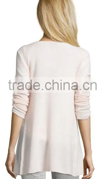 Long Cashmere Open Front Draped Poncho photo-3