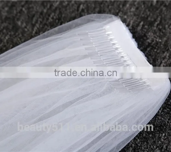 2017 Wholesale New Grance Long Bridal Wedding Veil Long Tulle Wedding Veils HL18 photo-4