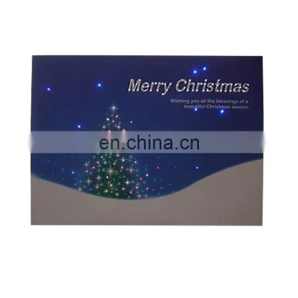 2017 Hot Promotion Artificial Led Light Christmas Greeting Card Custom for Gift photo-2
