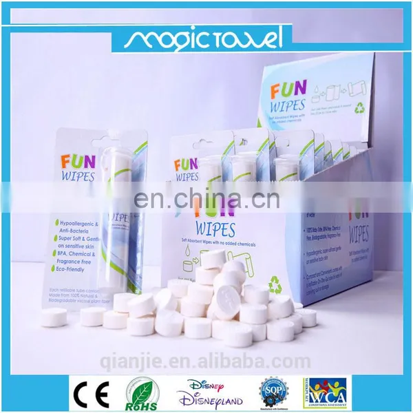 100% Eco-friendly Biodegradable Non-woven Compressed Towel Promotional Gift photo-4