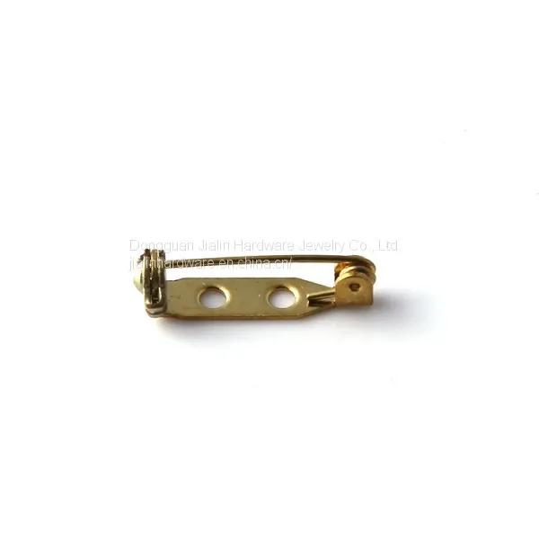 20mm gold plated badge accessory brass safety pin clip used for making name tags,emblems and lapel