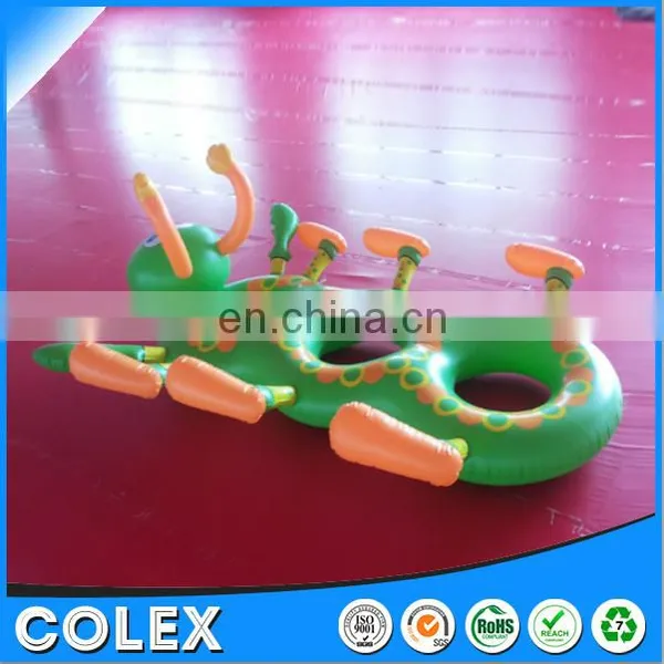 Inflatable Baby Float Boat Carpenterworm Shape Animals Swimming Ring Safty PVC Material photo-3