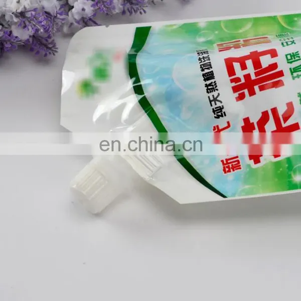 Manufacture Customized 400g Clear Plastic Reusable Food Spout Pouch for Plant Soybean Power Pouch Bag photo-2