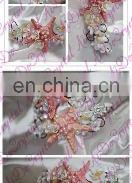 Aidocrystal Unique Design Starfish Pearl Hair Flowers Accessories Wholesale China photo-2