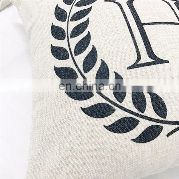 The Letter Cotton Linen Plain Custom Printing Cushion Covers photo-6