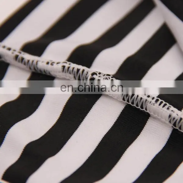 Women's Elastic Headband Black and White Stripe Designed Criss Cross Headwrap Bandana Headwear Hair Wrap photo-6