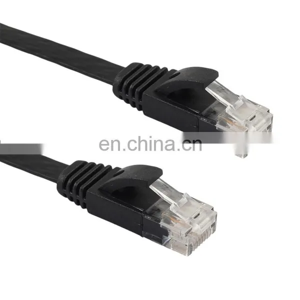 Free Sample 7.6m CAT6 Ultra-thin Flat Ethernet Network LAN Cable, Patch Lead RJ45 (Black) photo-2