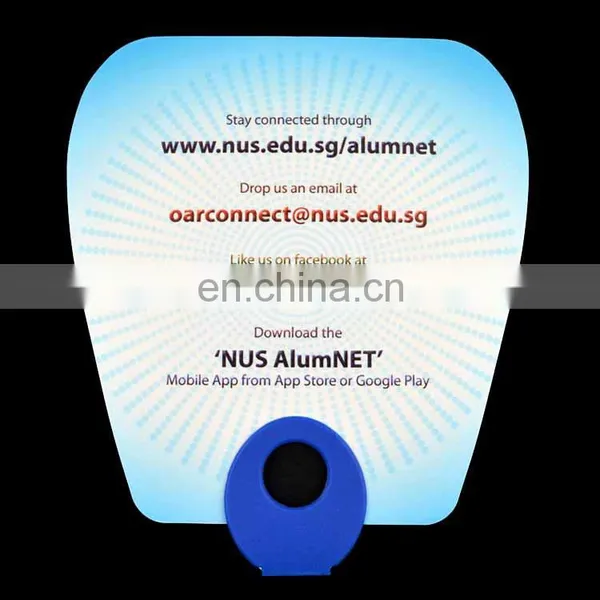 Custom Advertising O Shape Handle PP Hand Fan photo-3