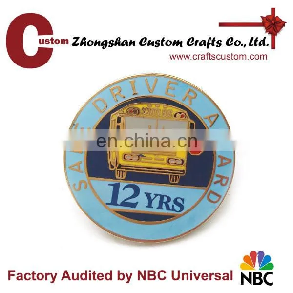 Custom Printed Logo Enamel Metal Hat Badge photo-2