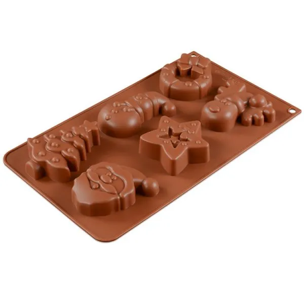 Free Sample Food Grade Heat Resistant Nontoxic Silicone Cake Mold Baking Mousse Pudding Mold Tool Christmas Style photo-2