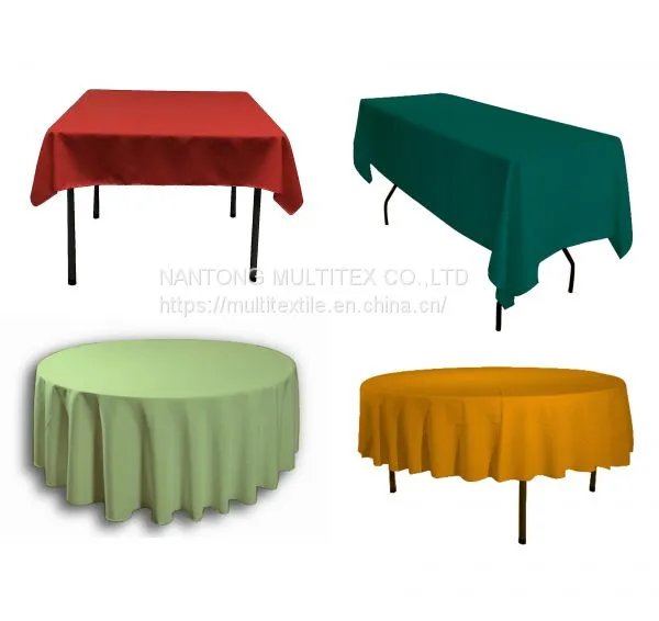 100% polyester table cloth rectangular banquet tablecloth white for weddings suppilers decoration