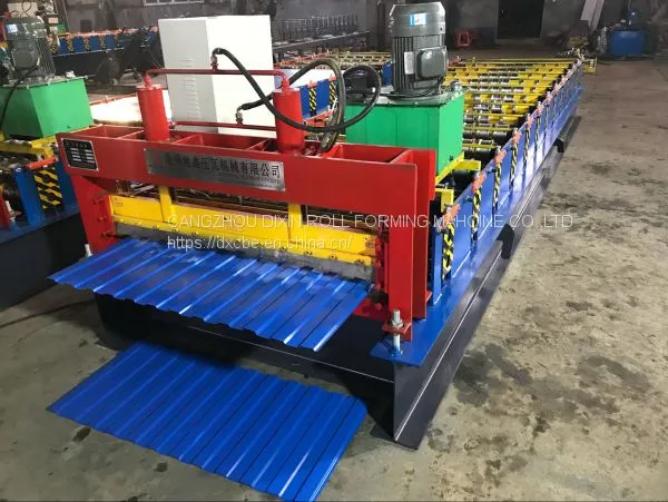 Roofing Tile Trapezoidal Wall Panel Steel Cold Roll Forming Machine With High Speed photo-4