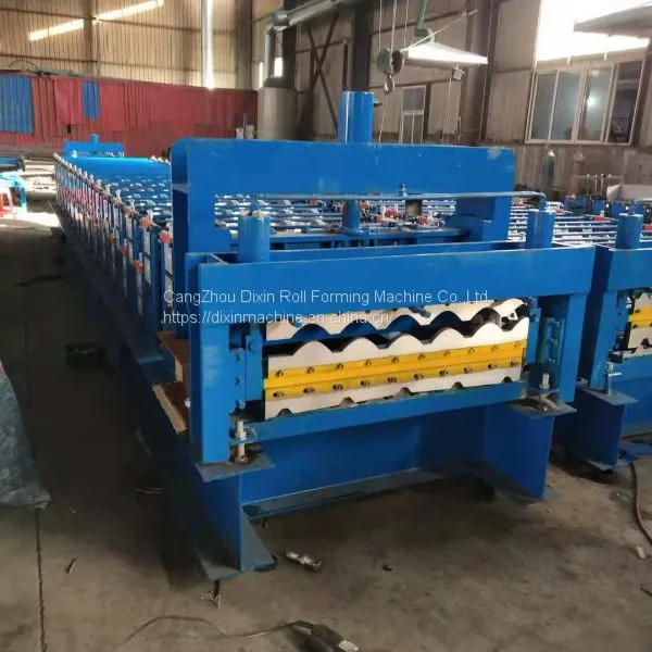 Bamboo Color Glazed Tile Trapezoidal Roof Sheet Roll Forming Machine photo-2