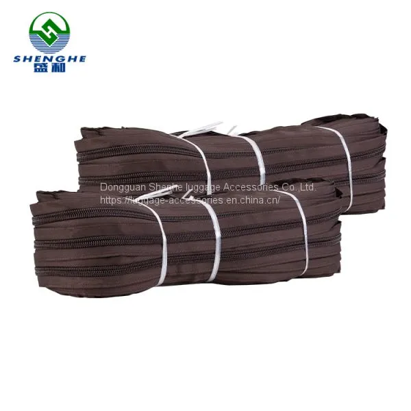 Upscale Color Fixing Brown 10# Travel Luggage Accessories and Bag Parts Twill Plastic Zipper
