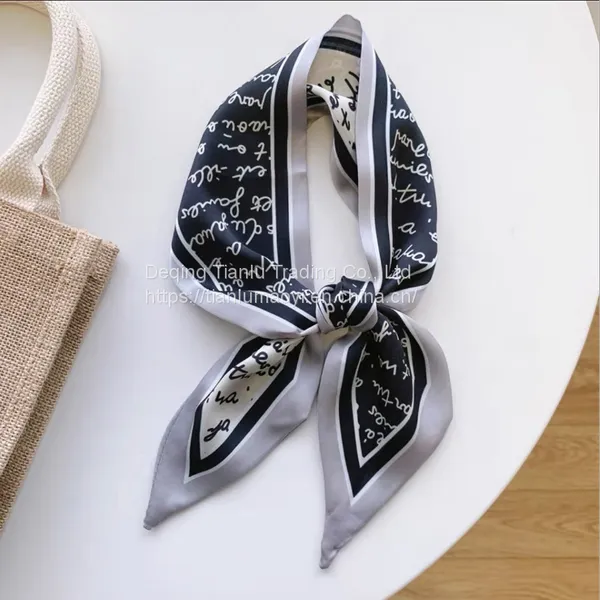 French Popular Scarves With Women's Hair Tied Bow Ribbon Super Fairy Romantic Headband Net Red Tide Flowing Collar Scarves photo-5