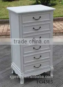 Simple European Style Classic White Good nc Paint Mdf Small Home Furniture Manufacturer Bedside /side/storage Cabinet Dresser photo-3