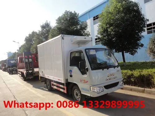 Cheaper Price JAC Brand 4*2 LHD Gasoline Engine Refrigerated Truck for Cold Drinkings and Ice-cream Transportation for Sale photo-4