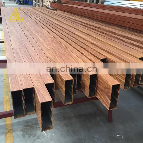 Wood Grain Aluminum Tube Profiles For Grape Trellis,Aluminum Powder Coating Tube Extrusion For Out Door Using photo-3