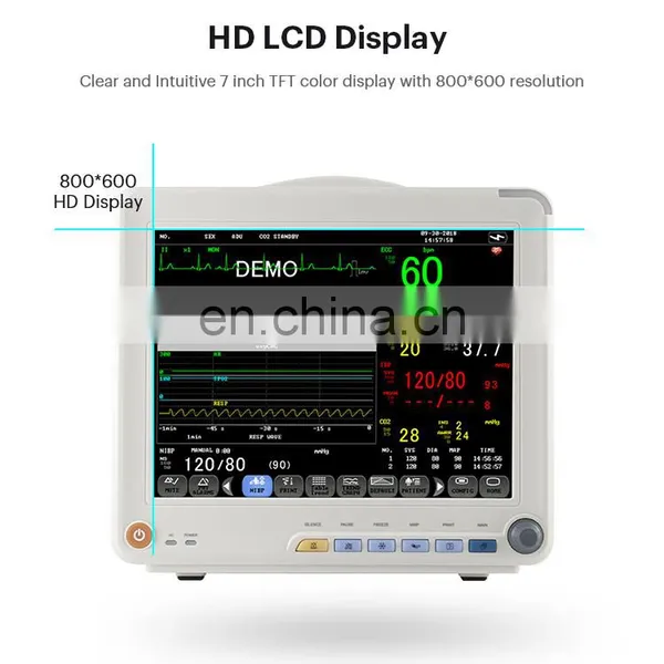 Portable 12.1 Inch Multiparameter Portable Vet Animal Vital Sign Clinic Monitors for Veterinary photo-5