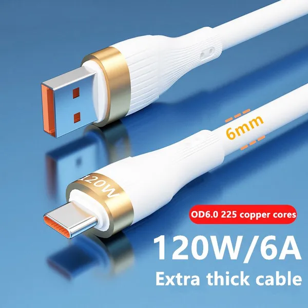 Wholesale Price Good Quality 120W Usb Type c Cable 6a Super Fast Charge for Xiaomi for Huawei P50/P40 Cable photo-4
