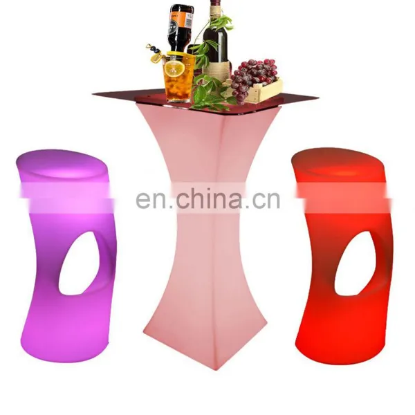PE Led Bar Tables /Led PE Light Up Chair for Restaurant Discotheque Pub Used Glowing Bar Table photo-2