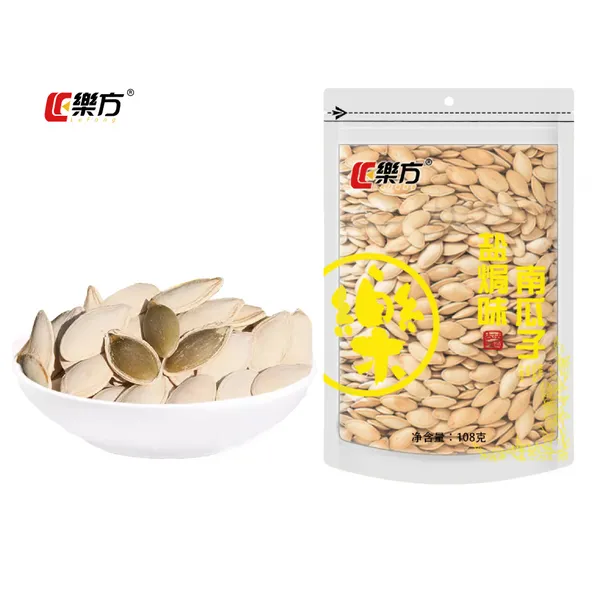 Factory Direct Supply Roasted Pumpkin Seeds Salted Flavor 108g Nuts Snacks Le Fang Rainbow Series