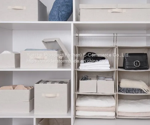 Multi-Purpose Collapsible Fabric Storage Cubes Organizer With Handles Cloth Storage Box photo-3