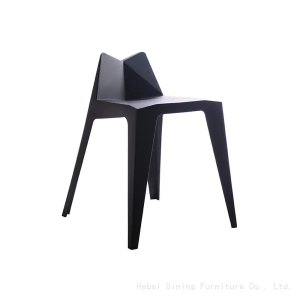 Multicolor Stackable Backrest Plastic Chair DC-N32