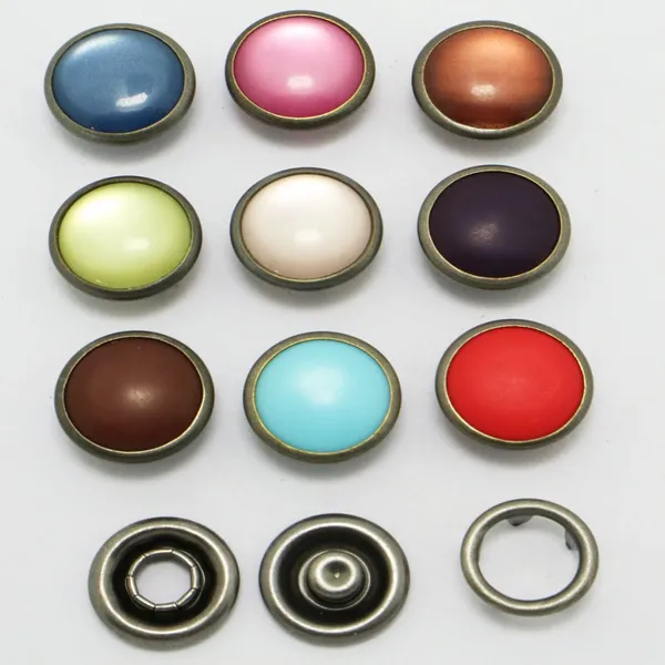 14L 16L Colorful Pearl Snap Buttons for Shirts With Brass or Stainless Steel Material for Metal Quality photo-2
