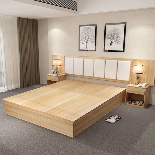 Modern Light Luxury Leather Bedroom Soft Bed Suitable For High-end Villa Hotel Double Beds photo-5