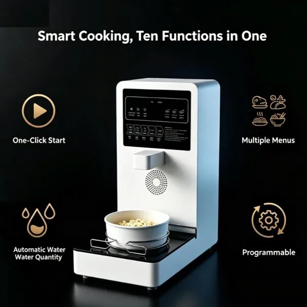 M5A Instant Noodle Maker Machine High Efficiency Ramen Cooker With Pot Detection and Low-Water Reminder for Daily Use photo-2