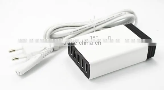 Output 5v 8a 5 Ports Universal Mobile Phone Quick Usb Travel Charger photo-6