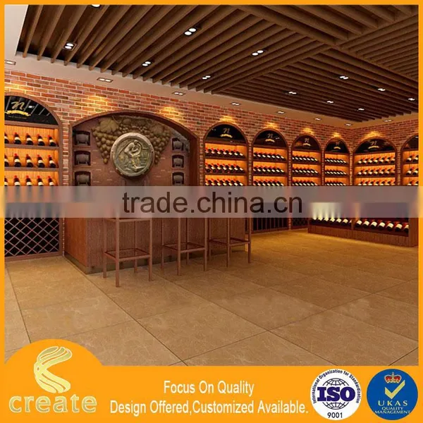 Customized Wooden Special House Design for Wine Display Stand Cabinets & Case From China Factory photo-4