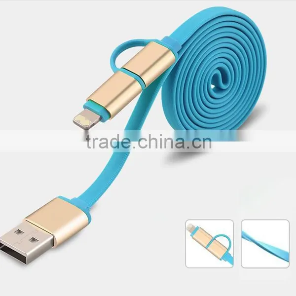 Fast Charging OEM 2in1high Quality Usb Charging Data Cable for Mobile Phone photo-2