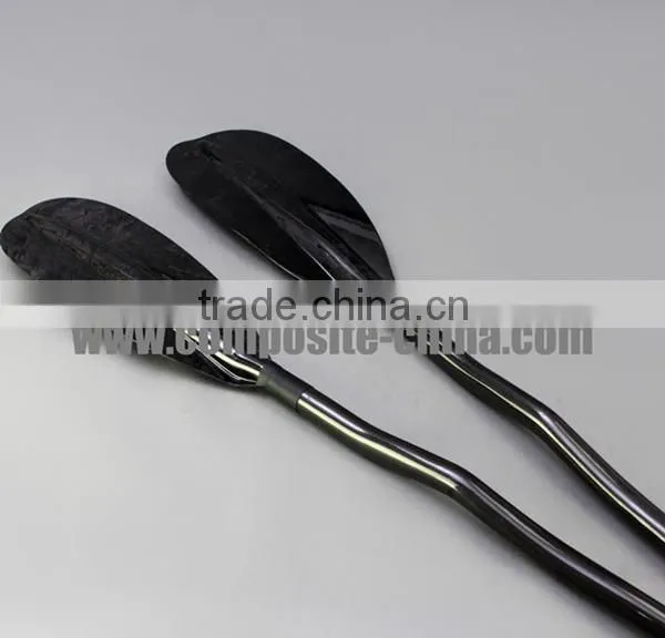 Carbon Fiber Outrigger Paddle ,3K Weave Carbon Fiber Bent Kayak Paddle Shaft , photo-3