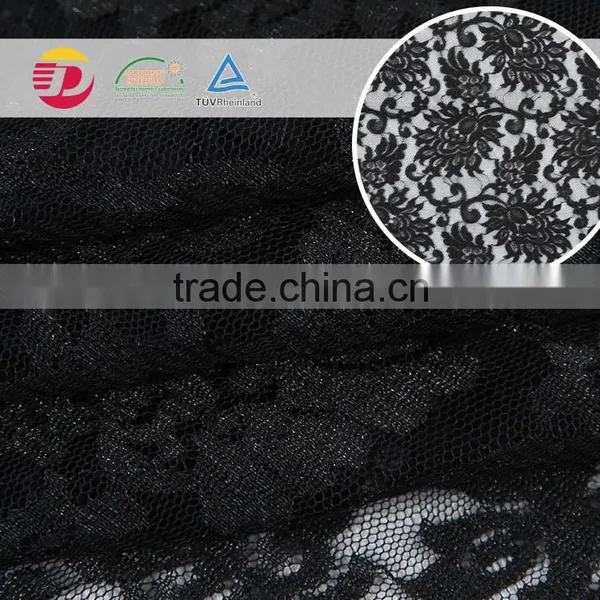 Wholesale Cheap Black 100 Poly Voile Dress Lace Making Fabric photo-5