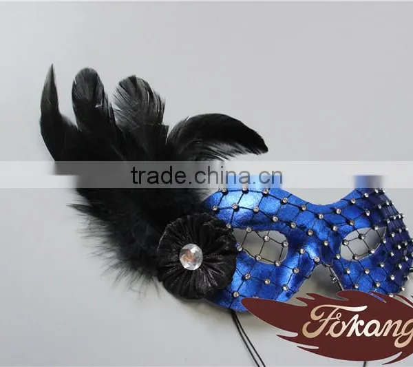 Halloween Accessories Cock Feather Mask photo-4