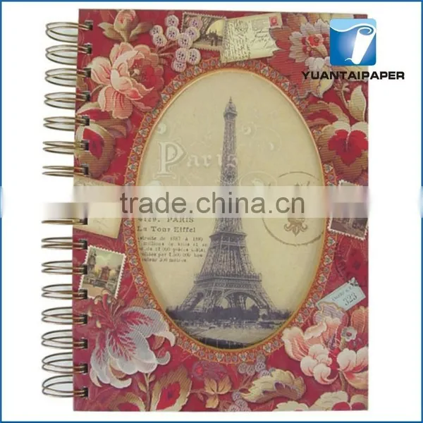Printed Hard Paper Cover Promotional Notebook With Spiral Bound