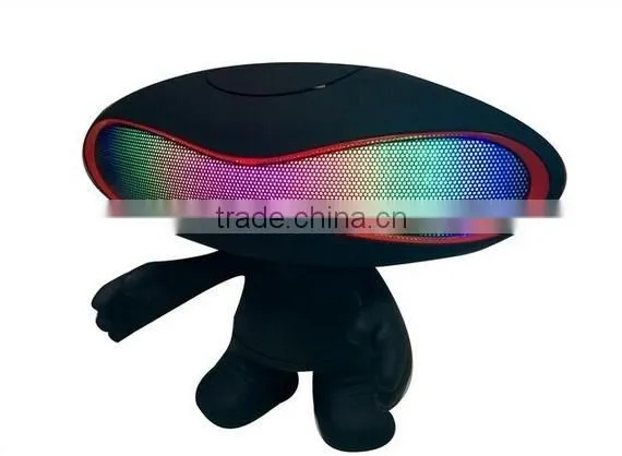 2015 New Hot Selling Doll Stand Football LED Bluetooth Speaker Support TF Card USB Phone Radio Aux photo-2