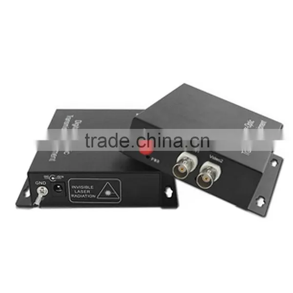2 Channel Video Optical Transmitter & Receiver Digital Fiber Optic Transimission Equipment