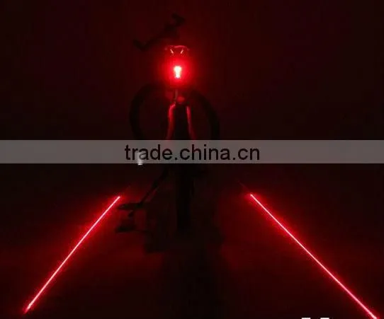 LED 5 Mode With Battery or USB Charger Bicycle Laser Signal Light photo-4