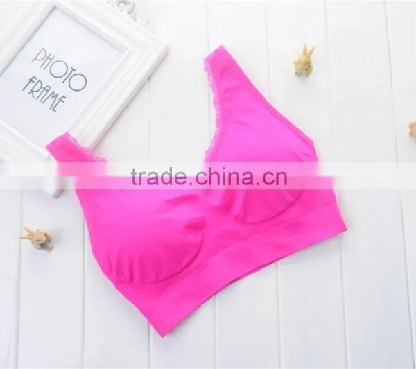 Wholesale Underwear Women Crop Top Seamless Bra With Padded Cup photo-3