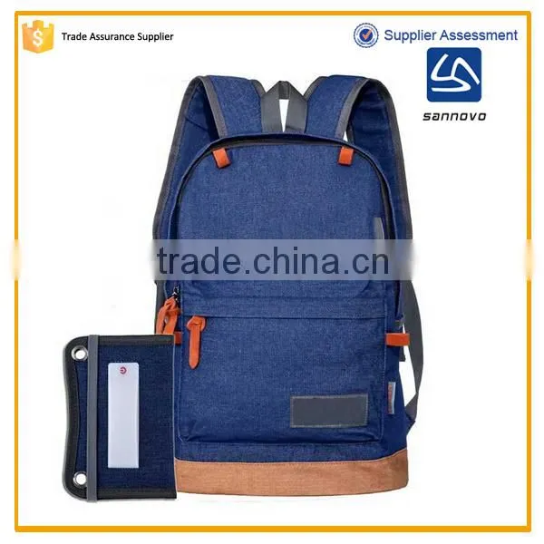 China New Product Stylish Lightweight Solar Panel Backpack With LED Light photo-2