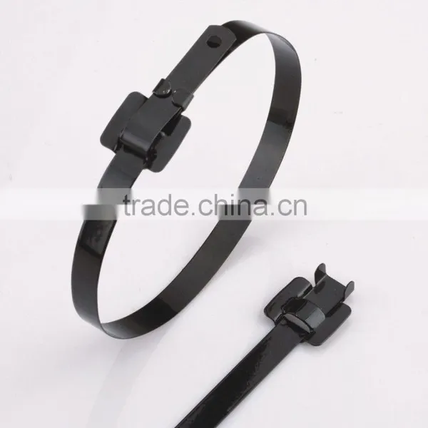 Supply 201 Stainless Steel Releasable Type Cable Tie With Nylon Coating 4.6*150 photo-4