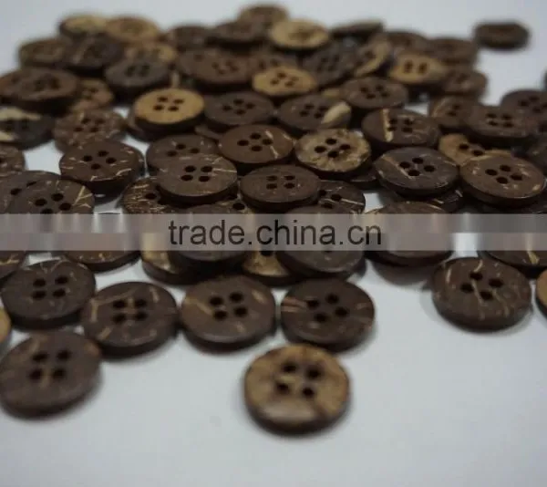 Four Holes Fashionable Coconut Shell Button Size 22L photo-4